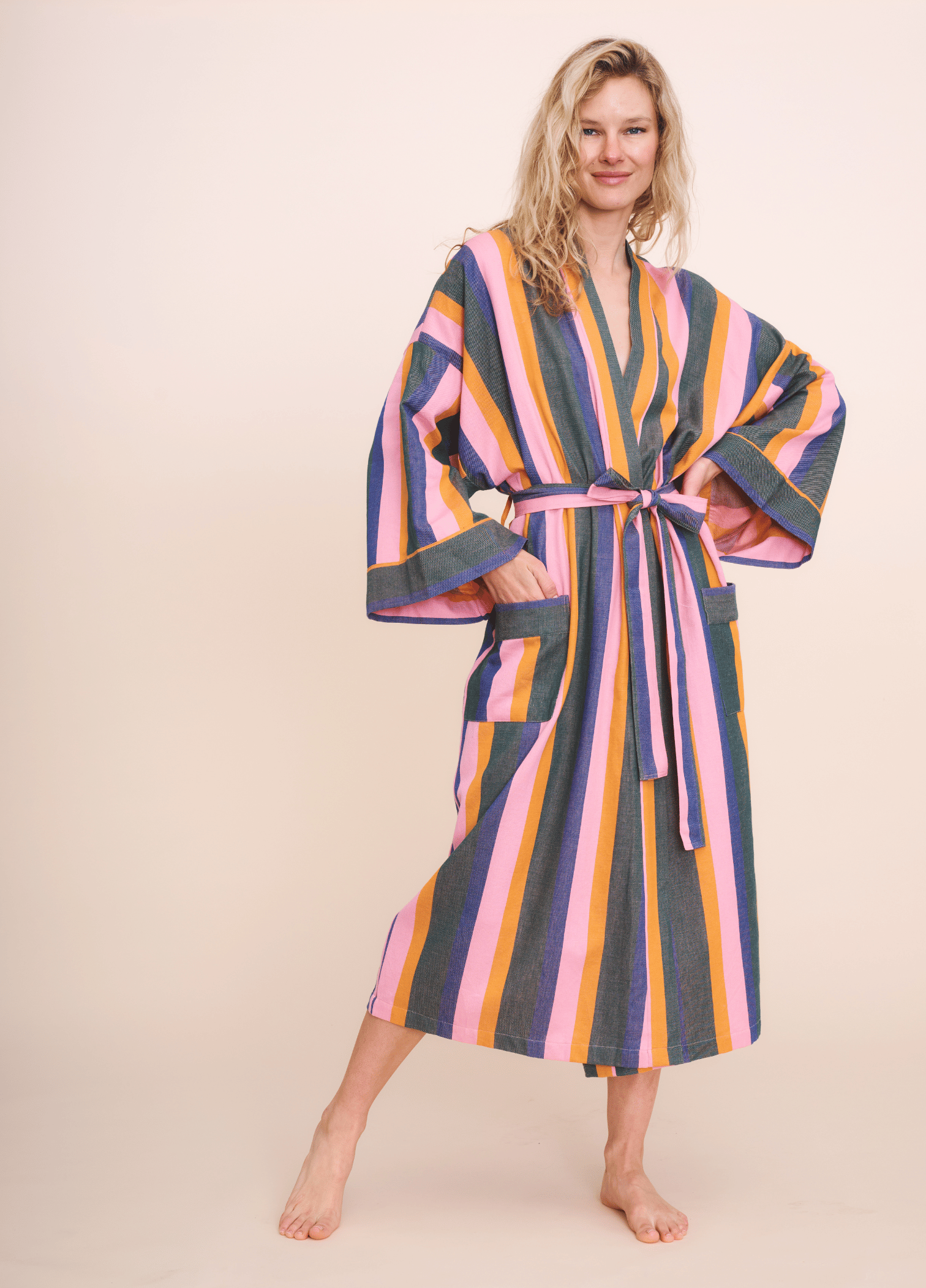 Bathen Stripe Robe in Palma