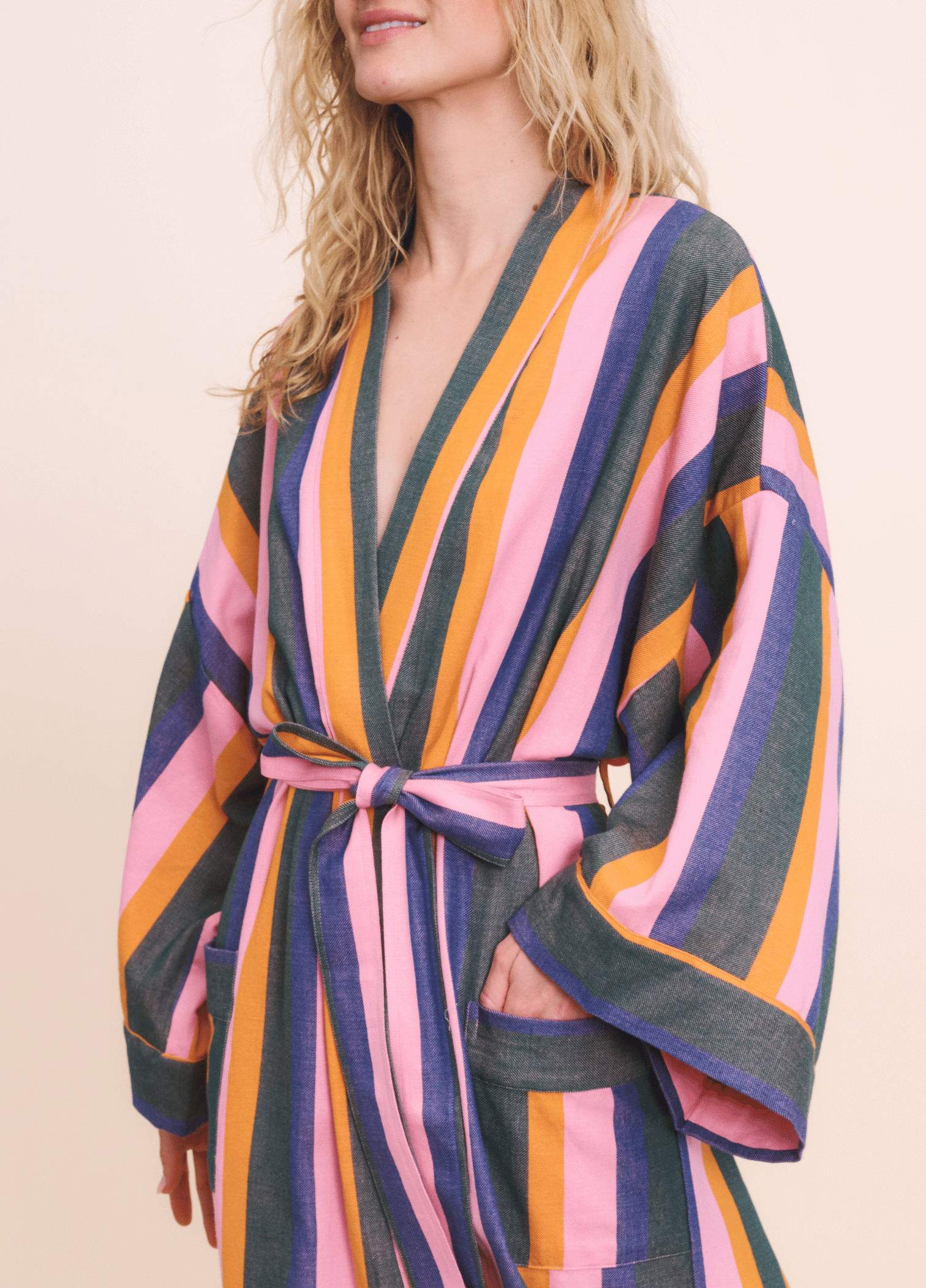 Bathen Stripe Robe in Palma