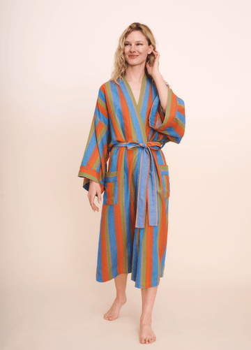 Showerdrape Robe STRIPE ROBE IN SOAK – bathenshop.com
