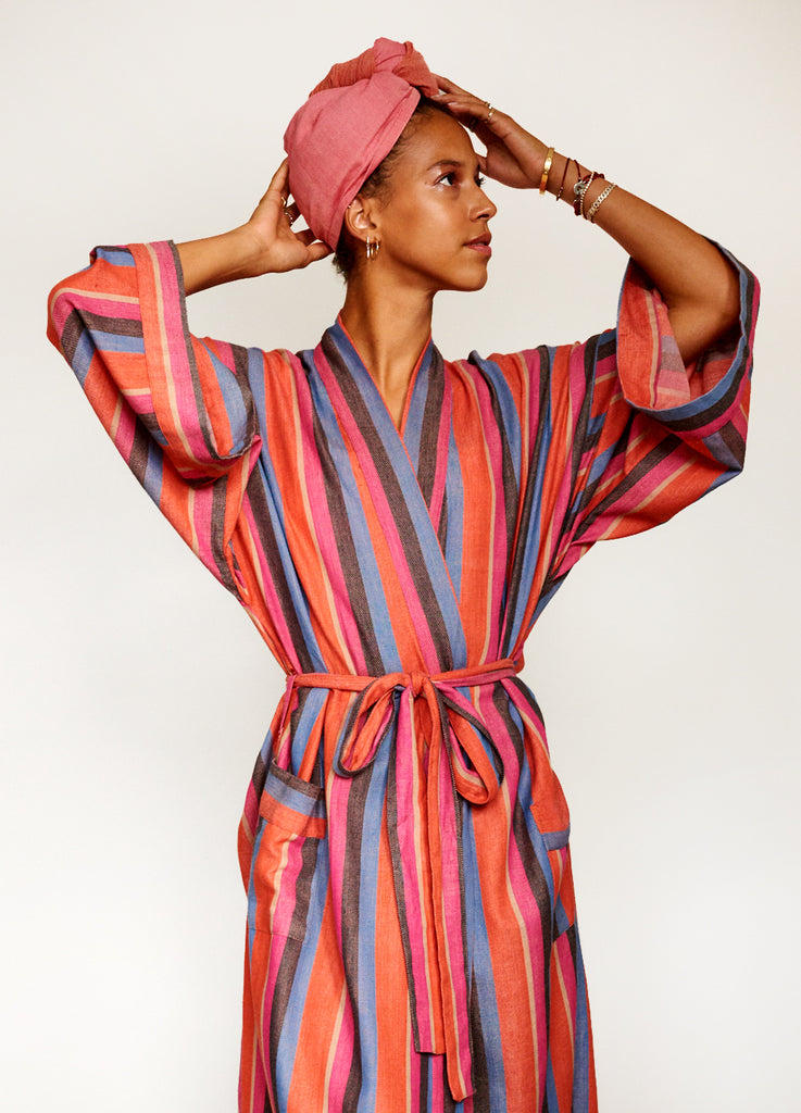 LONG STRIPED ROBE IN DAZE – bathenshop.com