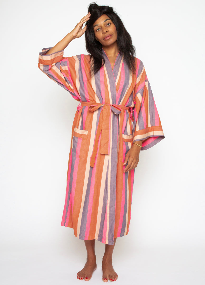 LONG STRIPED ROBE IN DAZE – bathenshop.com