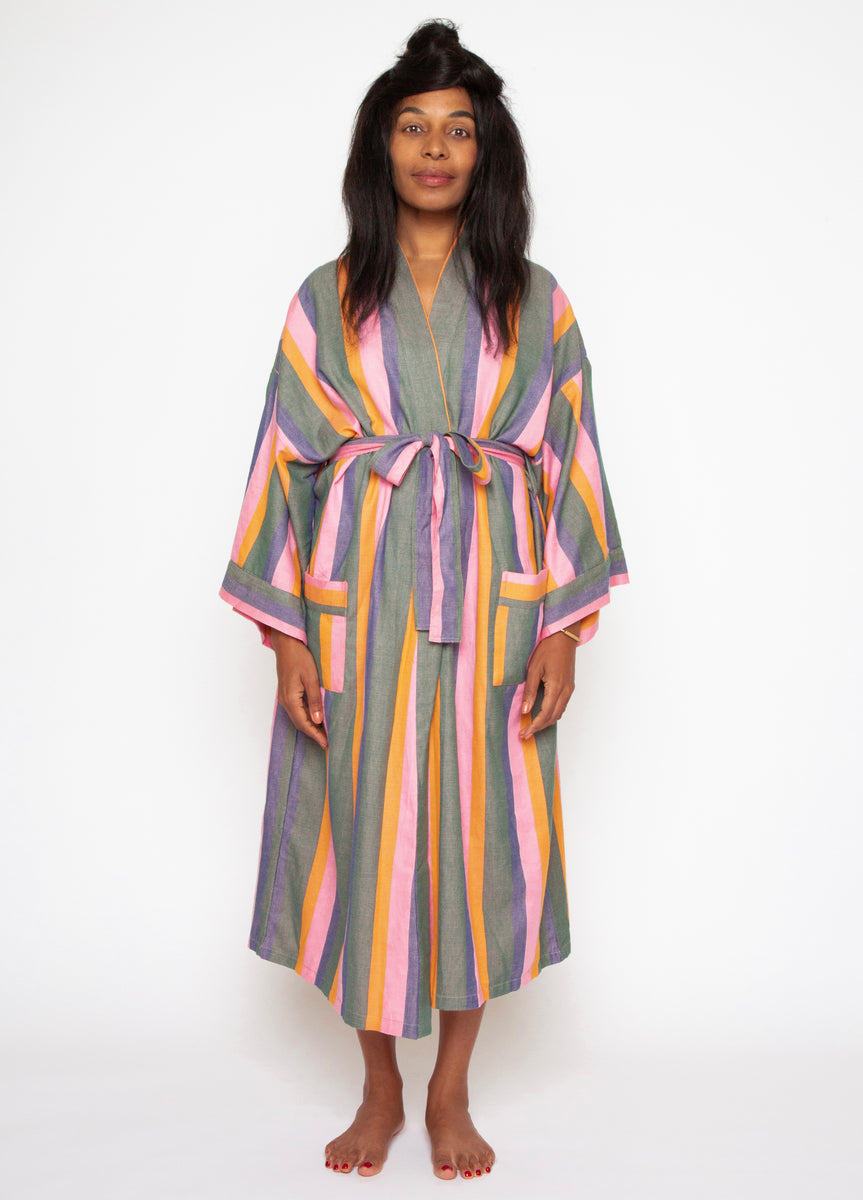 LONG STRIPED ROBE IN DAZE – bathenshop.com