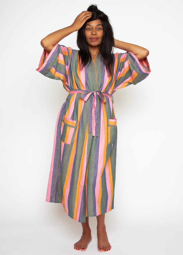 LONG STRIPED ROBE IN DAZE – bathenshop.com