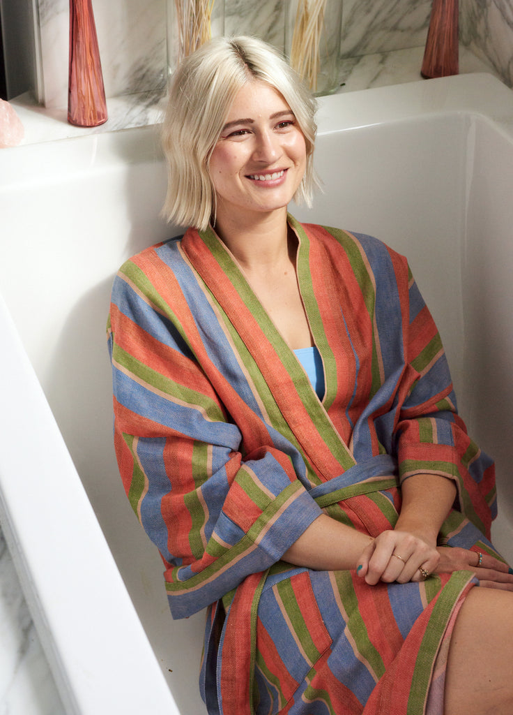 STRIPE ROBE IN SOAK